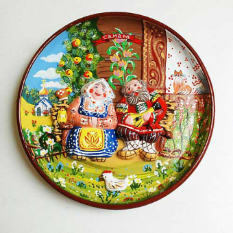 Тарелка "Завалинка с курицей" ТК22-23